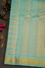 Gadwal Silk Grey Saree With Florals And Leaves In Checks Body