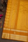 Gadwal Silk Red Saree With Gold And Silver Buttas Rich Mustard Gold Zari Border With Paisley Motifs