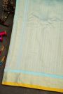 Gadwal Silk Pink Saree With Florals And Diamonds In Zari Checks Body
