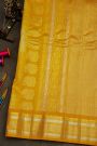 Gadwal Silk Cream Saree With Floral Buttis In Zari Body