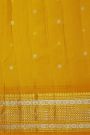 Gadwal Silk Cream Saree With Floral Buttis In Zari Body
