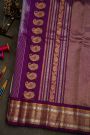 Gadwal Silk Off White Saree With Floral Buttis In Zari Body
