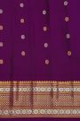 Gadwal Silk Off White Saree With Floral Buttis In Zari Body