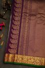 Gadwal Silk Light Grey Saree With Florals And Leaves In Zari Body
