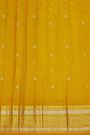 Gadwal Silk Off White Saree With Motifs And Buttis In Zari Body