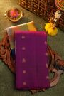 Kancheepuram Silk Multicolour Saree With Half-And-Half Design Body And Multicolour Checks Pallu