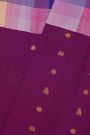 Kancheepuram Silk Multicolour Saree With Half-And-Half Design Body And Multicolour Checks Pallu