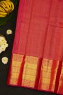 Kancheepuram Silk Pink Saree With Chowka Motif Body