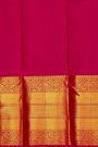 Kancheepuram Silk Pink Saree With Chowka Motif Body