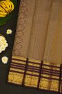 Vintage Kancheepuram Silk Green Saree WIth Multi Coloured Body