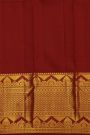 Kancheepuram Silk Maroon Saree With Self Border