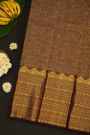 Kancheepuram Silk Wine Saree With Florals And Gandaberunda Buttis Body