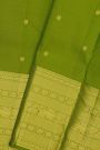 Kancheepuram Silk Parrot Green Saree With Peacock Buttis Body
