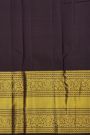 Kancheepuram Silk Black Saree With Floral Buttis Body