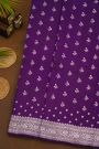 Fancy Matka Silk Violet Saree