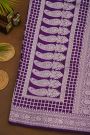 Fancy Matka Silk Violet Saree