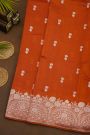 Fancy Matka Silk Rust Orange Saree