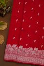 Fancy Matka Silk Red Saree