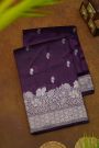 Fancy Matka Silk Dark Violet Saree