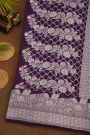 Fancy Matka Silk Dark Violet Saree