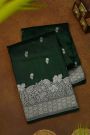Fancy Matka Silk Bottle Green Saree
