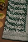 Fancy Matka Silk Bottle Green Saree
