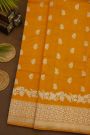 Fancy Matka Silk Mustard Yellow Saree