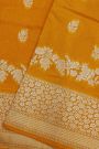 Fancy Matka Silk Mustard Yellow Saree