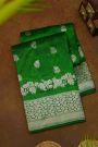 Fancy Matka Silk Leaf Green Saree