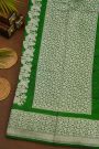 Fancy Matka Silk Leaf Green Saree