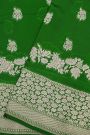 Fancy Matka Silk Leaf Green Saree