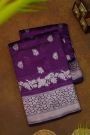 Fancy Matka Silk Purple Saree