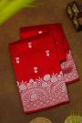 Fancy Matka Silk Red Saree