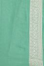 Banarasi Georgette Mint Green Saree With Florals And Leaves Jaal Body