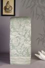 Banarasi Georgette Light Green Saree WIth Florals And Leaves Border