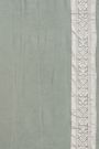 Banarasi Georgette Light Green Saree WIth Florals And Leaves Border