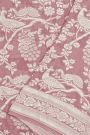 Banarasi Georgette Rose Pink Saree With Florals And Pecocks Body
