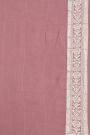 Banarasi Georgette Rose Pink Saree With Florals And Pecocks Body
