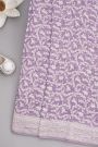 Banarasi Kaddi Georgette Lavender Saree With All Over Floral Jaal Body Saree