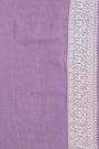 Banarasi Kaddi Georgette Lavender Saree With All Over Floral Jaal Body Saree