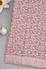 Banarasi Georgette Mauve Saree With Animals And Birds Border