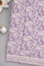 Banarasi Georgette Lilac Saree With Florals And Leaves Border