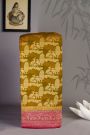 Banarasi Kaddi Georgette Mehendi Green Saree With Florals And Birds Border