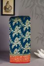 Banarasi Kaddi Georgette Teal Blue Saree With Florals And Parrots Body