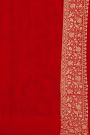 Banarasi Georgette Violet Saree With Florals And Parrots Body