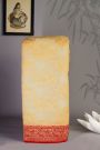 Banarasi Georgette Off White Saree With Florals, Leaves And Swans Body