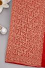 Banarasi Georgette Off White Saree With Florals, Leaves And Swans Body