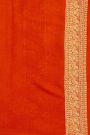 Banarasi Kaddi Georgette Rani Pink Saree With Florals And Swans Border