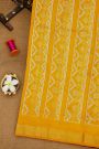 Ikat Silk Maroon Saree With Deer Buttis Body