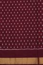 Ikat Silk Maroon Saree With Deer Buttis Body